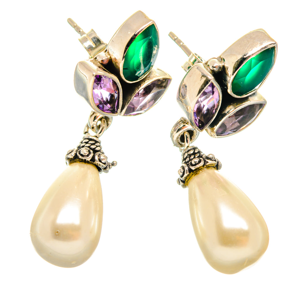 Cultured Pearl Earrings handcrafted by Anasilvercos - EARR427099 - Photo 2