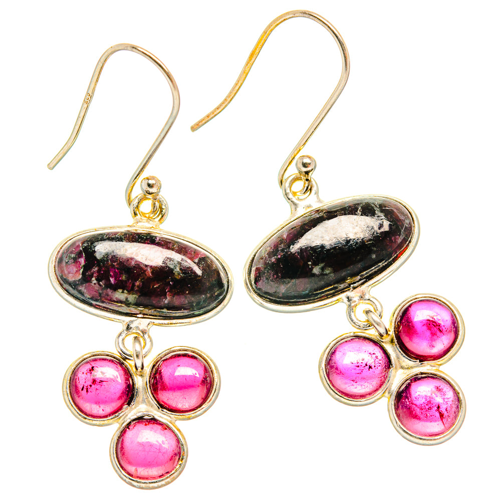 Russian Eudialyte Earrings handcrafted by Anasilvercos - EARR427103 - Photo 2