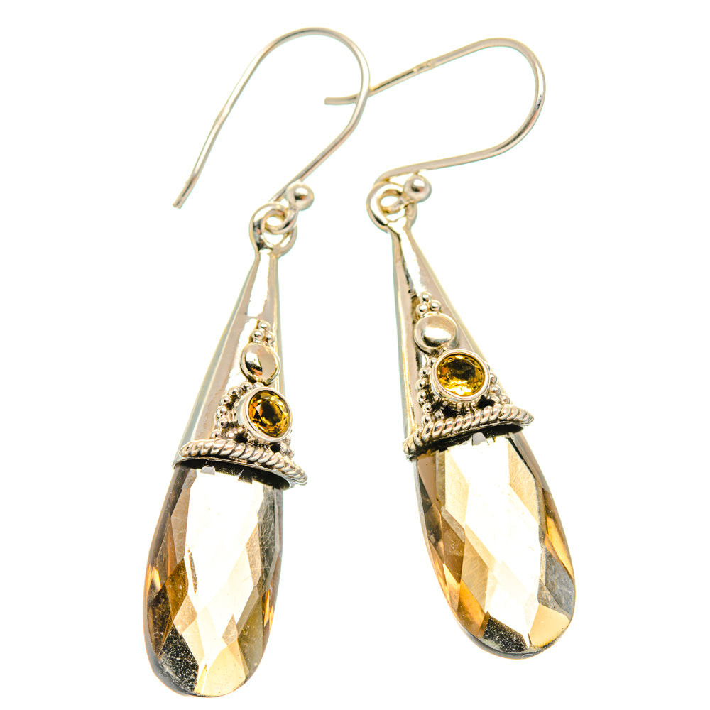 Smoky Quartz Earrings handcrafted by Anasilvercos - EARR427106 - Photo 2