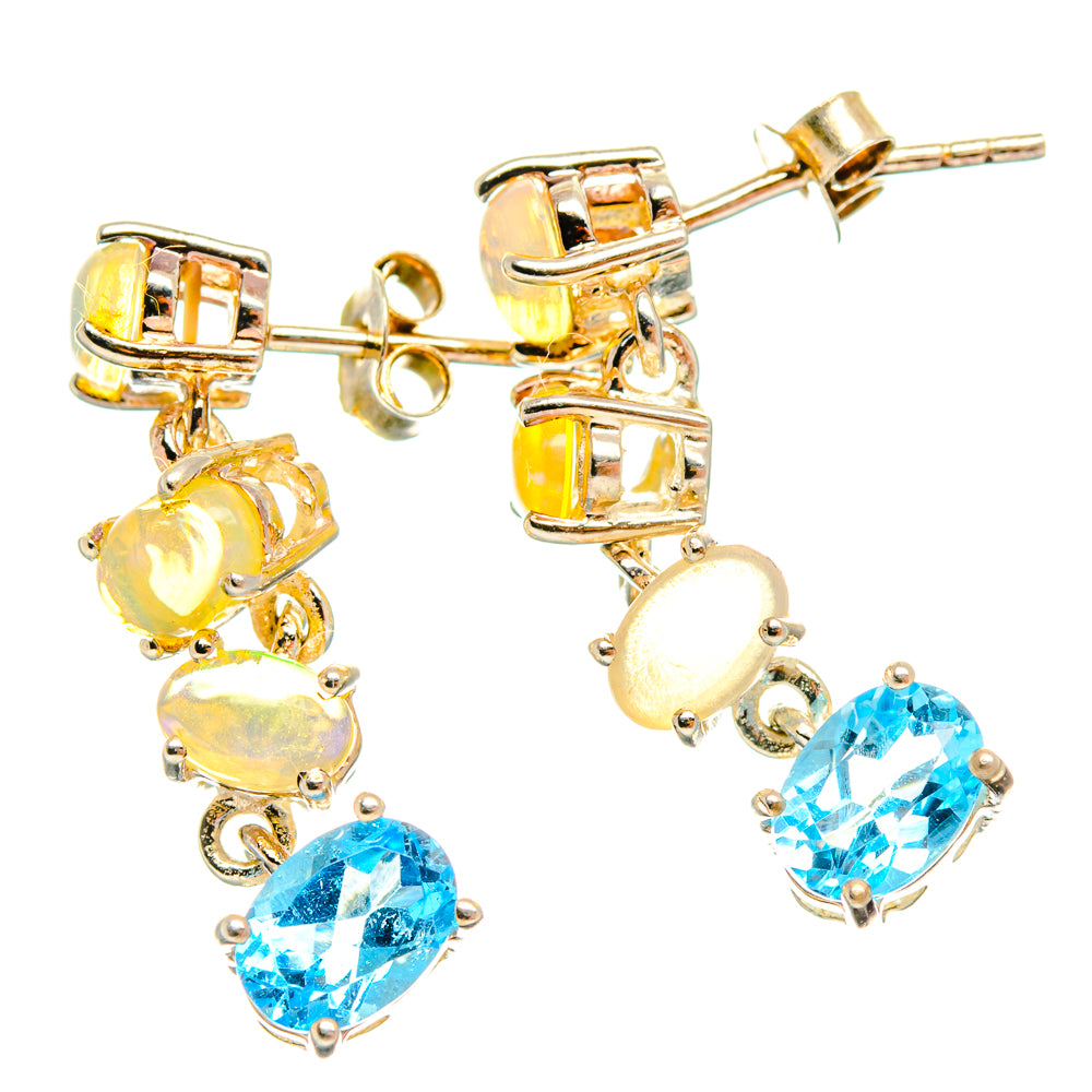 Blue Topaz Earrings handcrafted by Anasilvercos - EARR427117 - Photo 2