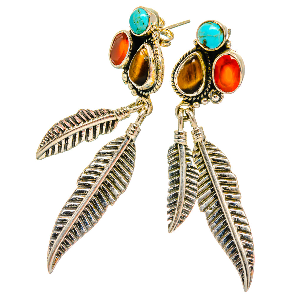 Tiger Eye Earrings handcrafted by Anasilvercos - EARR427123 - Photo 2