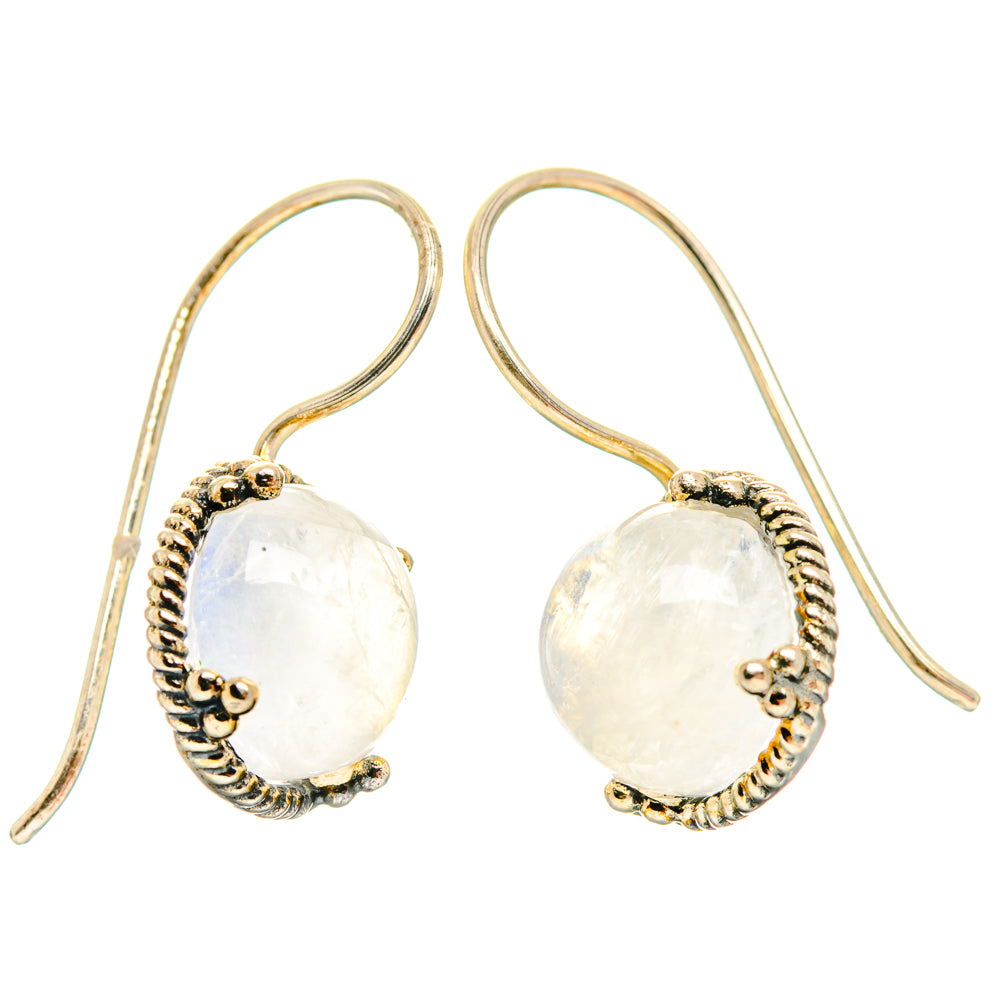 Rainbow Moonstone Earrings handcrafted by Anasilvercos - EARR427152 - Photo 2