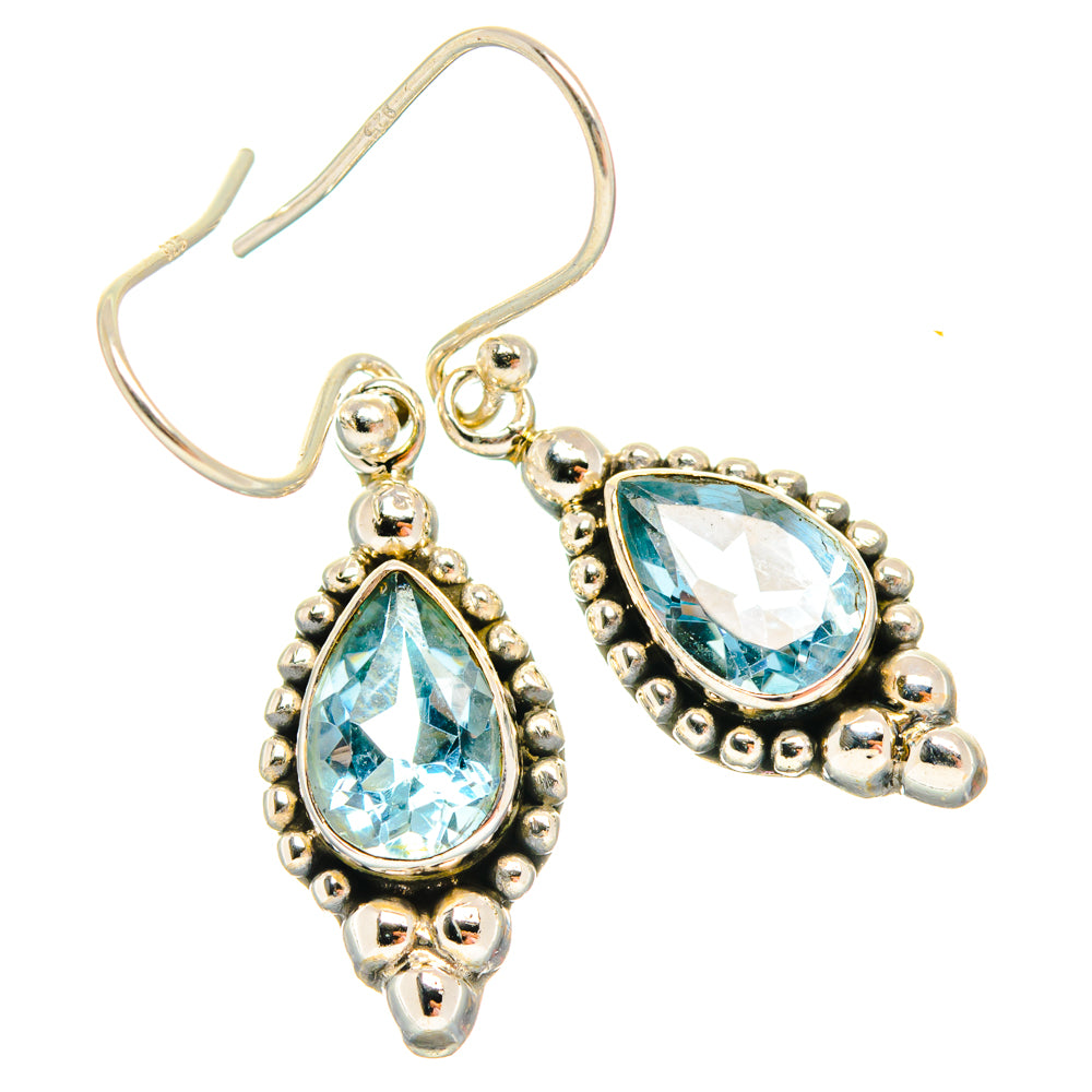Blue Topaz Earrings handcrafted by Anasilvercos - EARR427160 - Photo 2