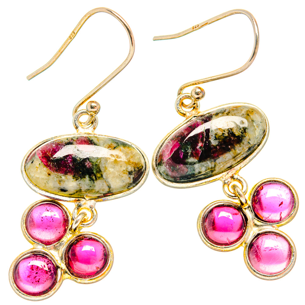 Russian Eudialyte Earrings handcrafted by Anasilvercos - EARR427166 - Photo 2