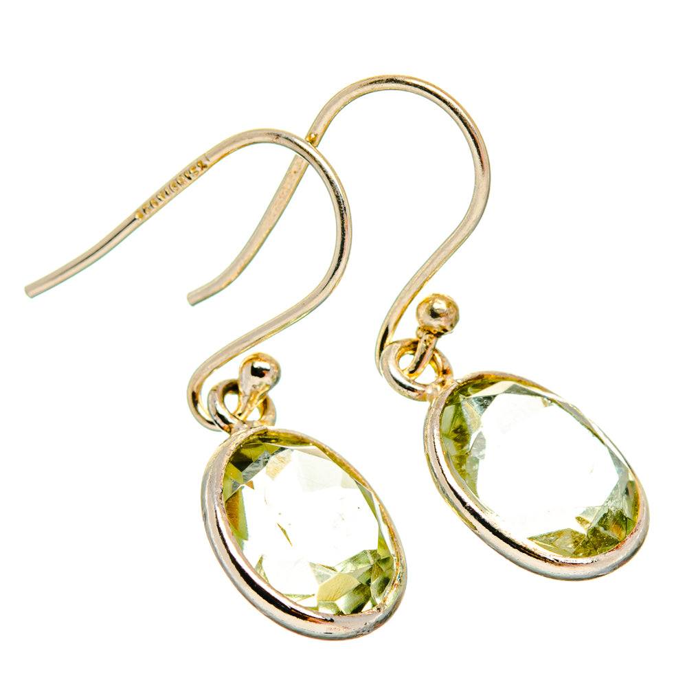 Green Amethyst Earrings handcrafted by Anasilvercos - EARR427171 - Photo 2