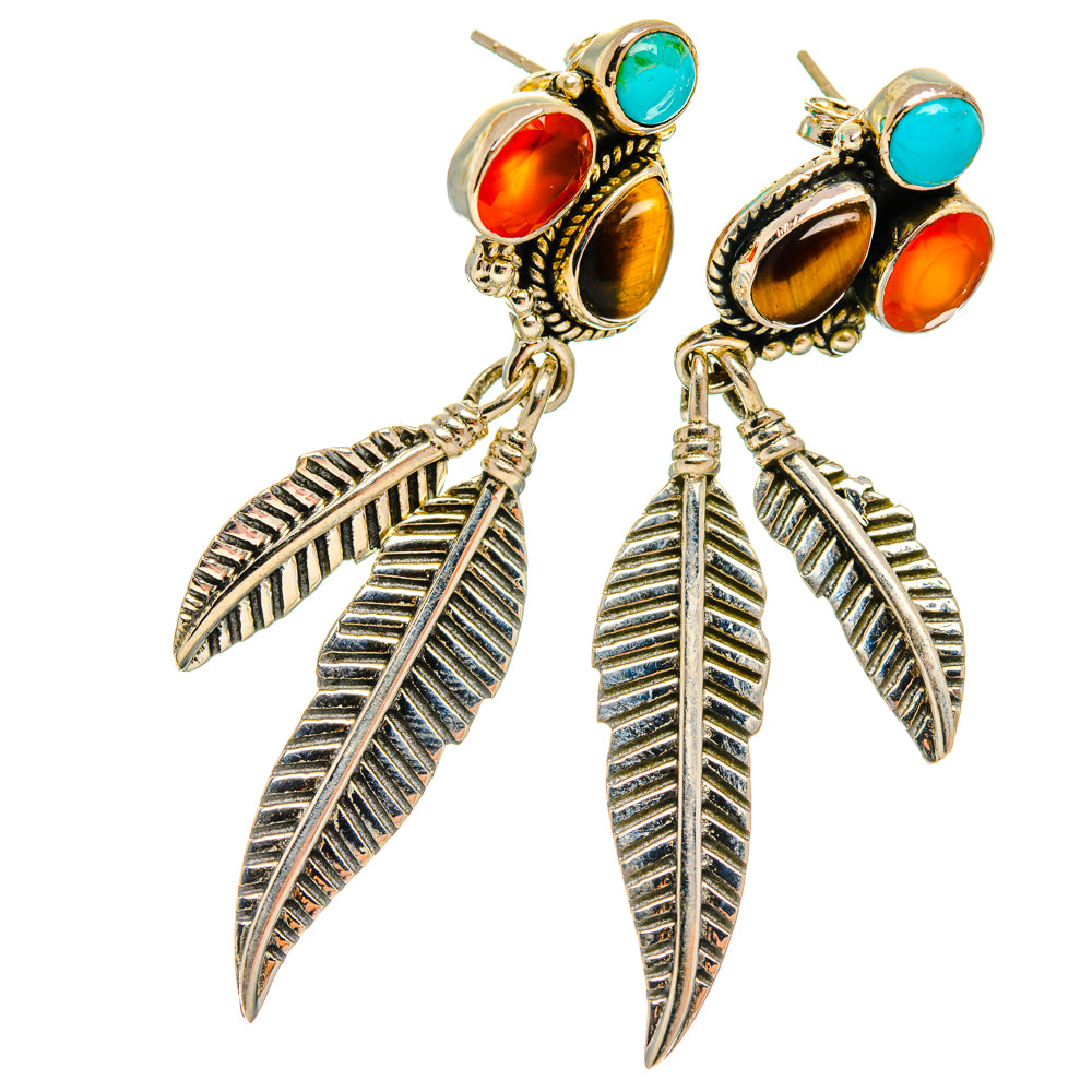 Tiger Eye Earrings handcrafted by Anasilvercos - EARR427172 - Photo 2