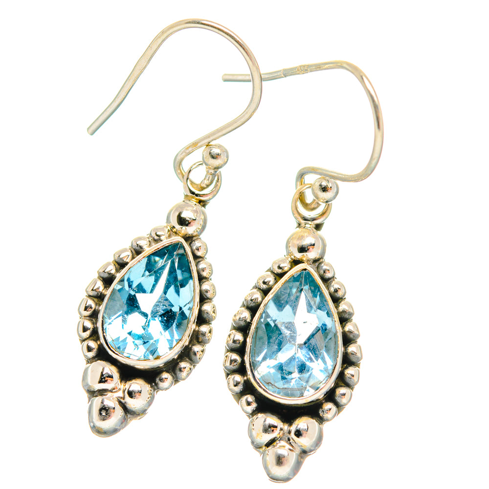 Blue Topaz Earrings handcrafted by Anasilvercos - EARR427173 - Photo 2