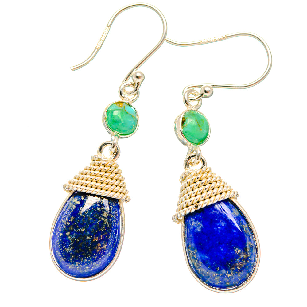 Lapis Lazuli Earrings handcrafted by Anasilvercos - EARR427182 - Photo 2