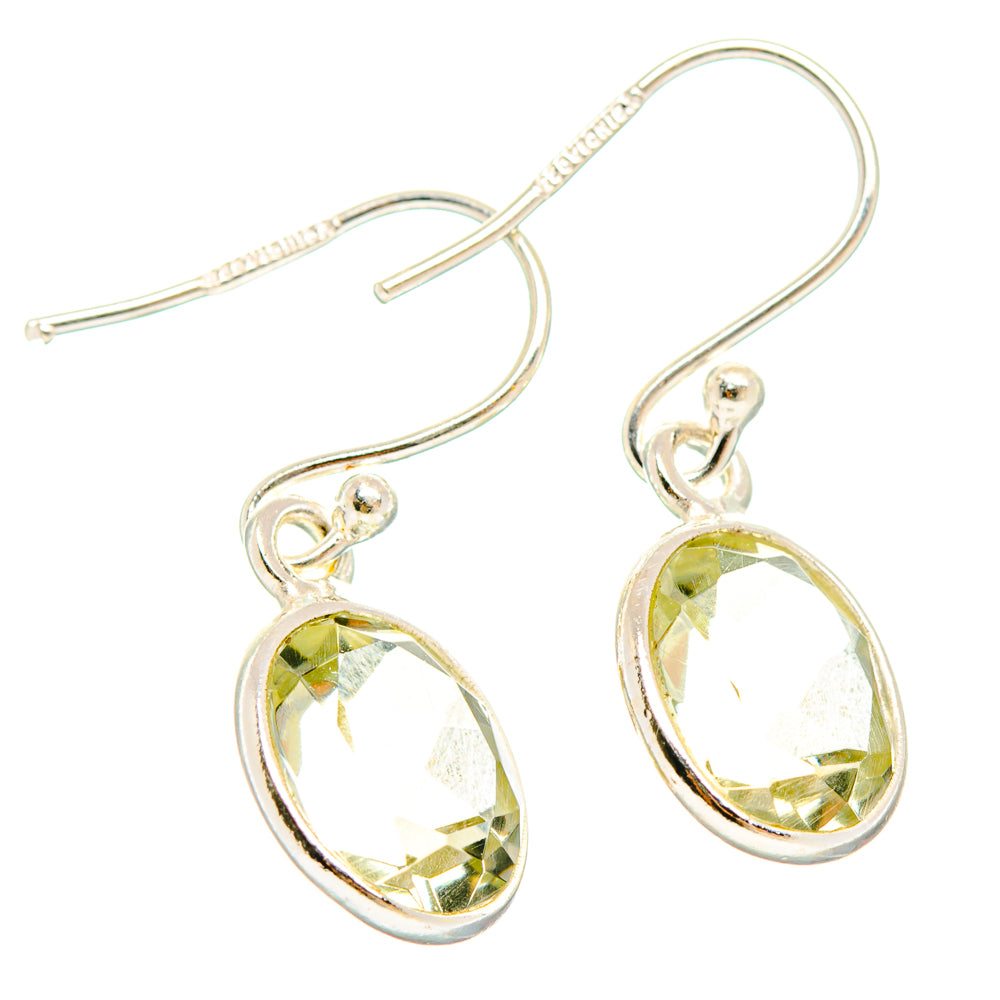 Green Amethyst Earrings handcrafted by Anasilvercos - EARR427204 - Photo 2