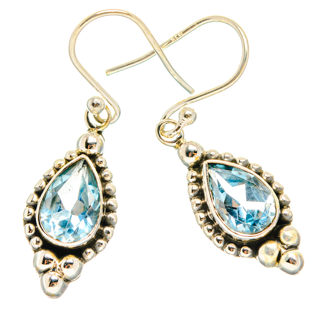 Blue Topaz Earrings handcrafted by Anasilvercos - EARR427207 - Photo 2