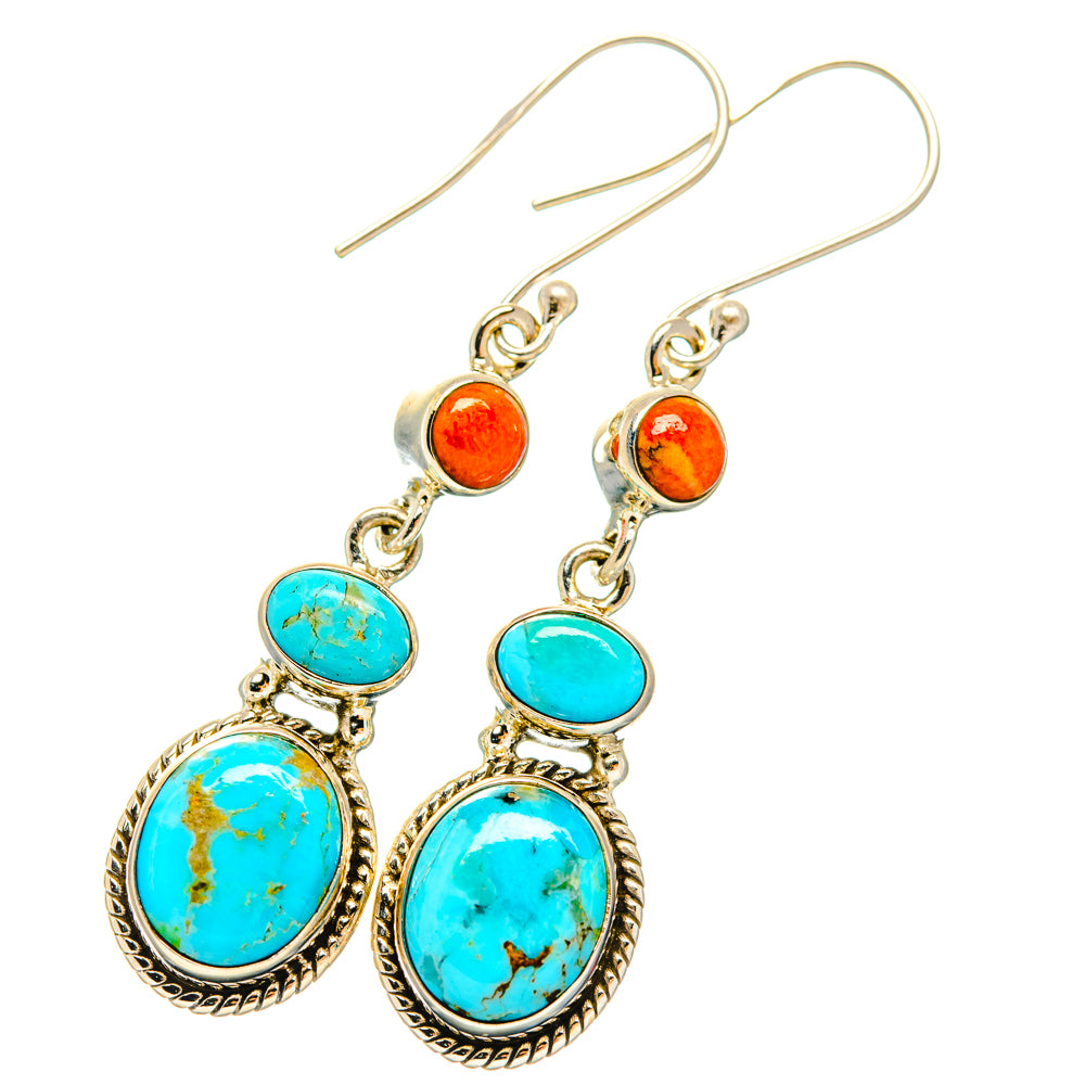 Chrysocolla Earrings handcrafted by Anasilvercos - EARR427231 - Photo 2