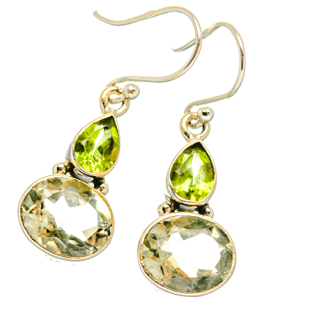 Green Amethyst Earrings handcrafted by Anasilvercos - EARR427265 - Photo 2