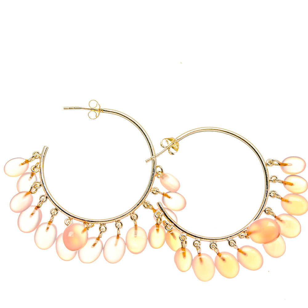Rose Quartz Earrings handcrafted by Anasilvercos - EARR427275 - Photo 2
