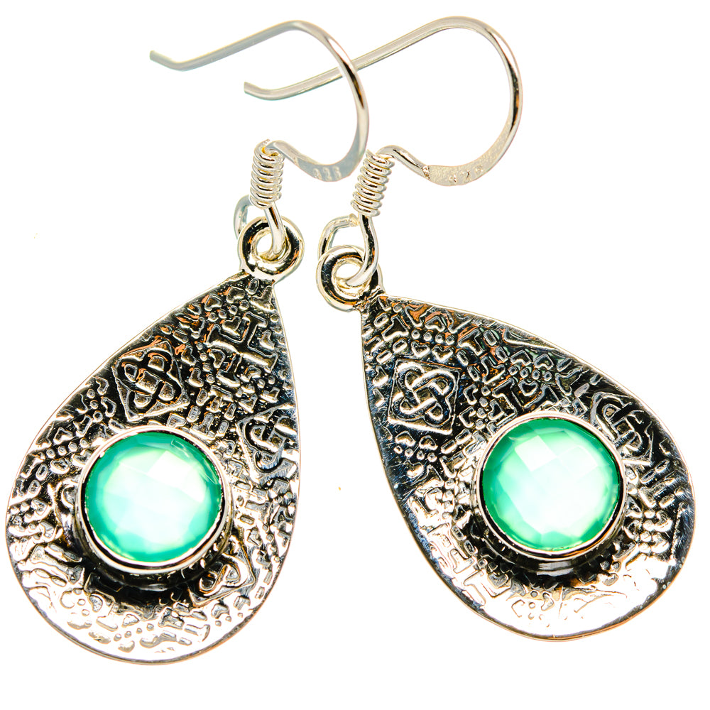 Green Onyx Earrings handcrafted by Anasilvercos - EARR427292 - Photo 2