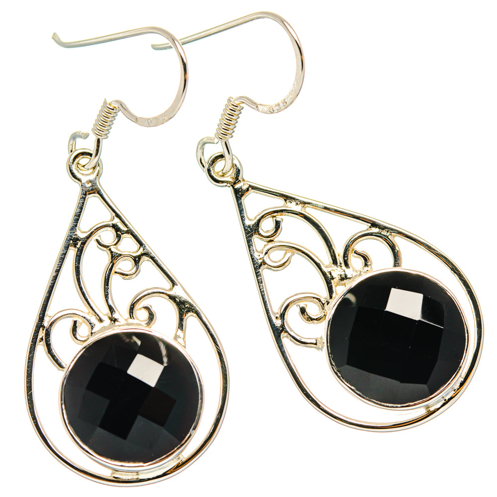 Black Onyx Earrings handcrafted by Anasilvercos - EARR427299 - Photo 2