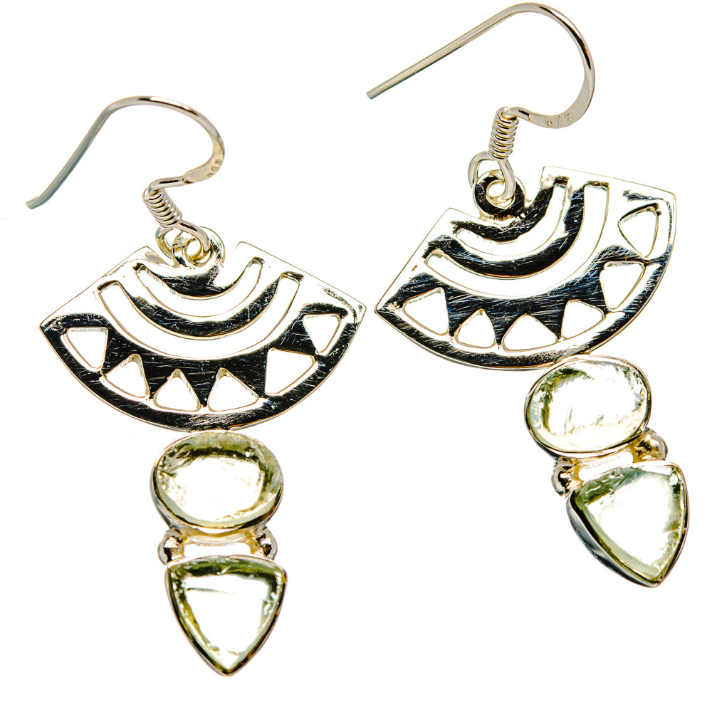 Prehnite Earrings handcrafted by Anasilvercos - EARR427300 - Photo 2