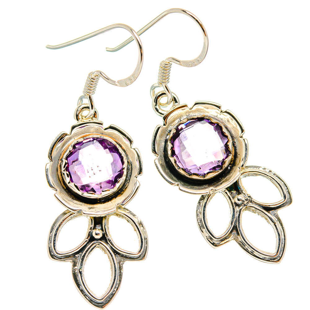 Amethyst Earrings handcrafted by Anasilvercos - EARR427313 - Photo 2