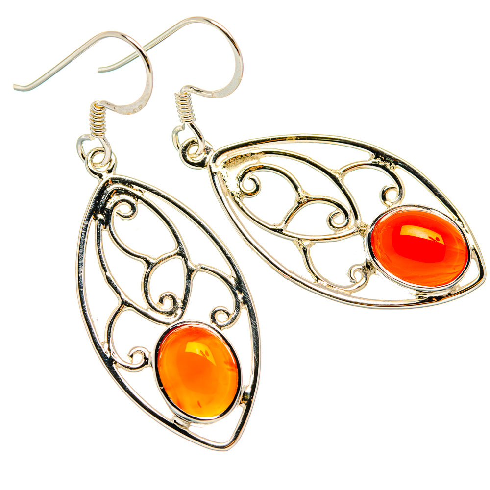 Carnelian Earrings handcrafted by Anasilvercos - EARR427314 - Photo 2