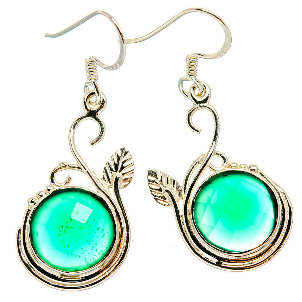 Green Onyx Earrings handcrafted by Anasilvercos - EARR427317 - Photo 2