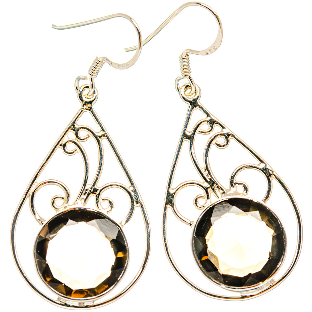 Smoky Quartz Earrings handcrafted by Anasilvercos - EARR427331 - Photo 2