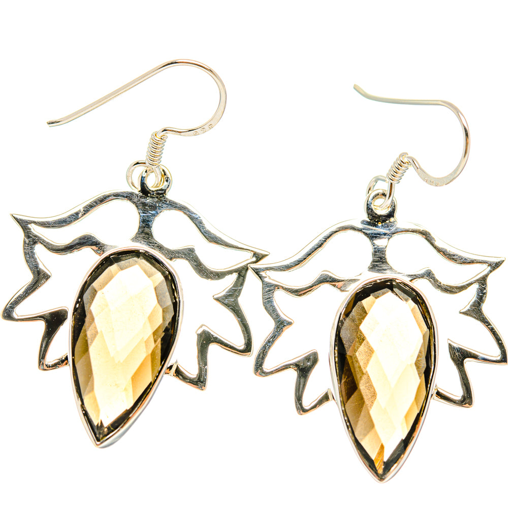 Smoky Quartz Earrings handcrafted by Anasilvercos - EARR427340 - Photo 2