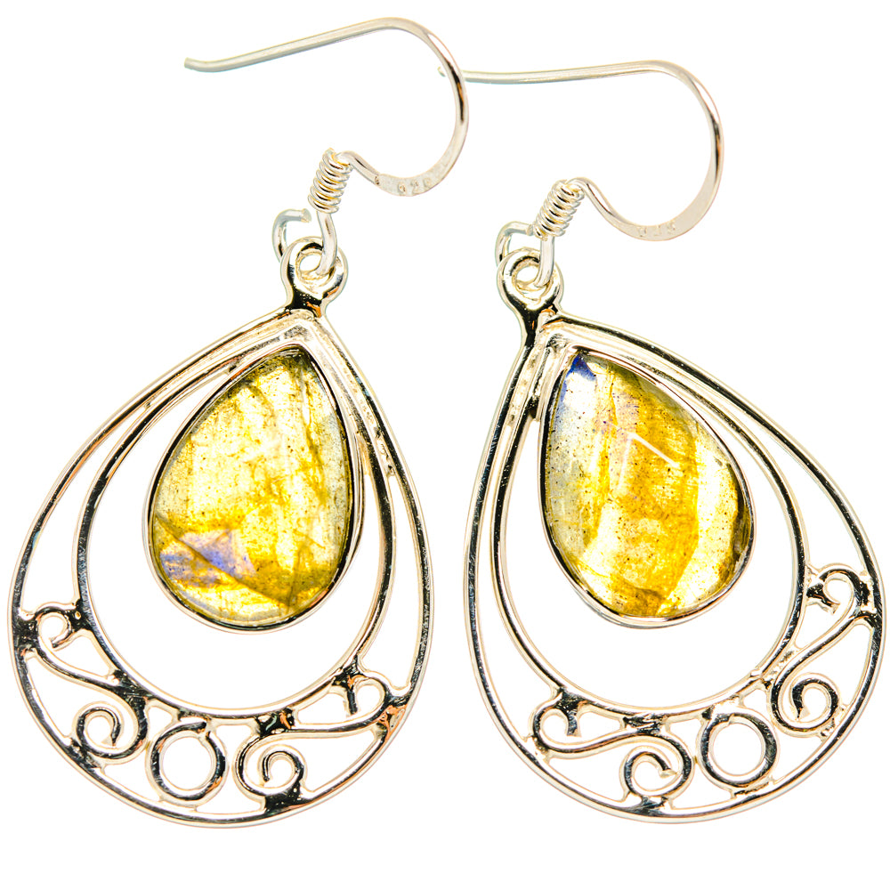 Labradorite Earrings handcrafted by Anasilvercos - EARR427351 - Photo 2