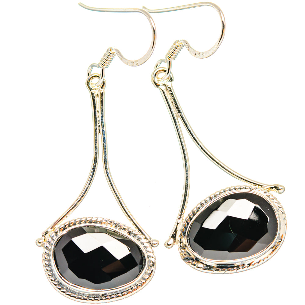 Black Onyx Earrings handcrafted by Anasilvercos - EARR427359 - Photo 2