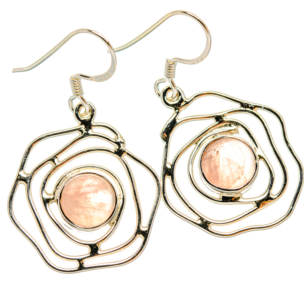Rose Quartz Earrings handcrafted by Anasilvercos - EARR427361 - Photo 2