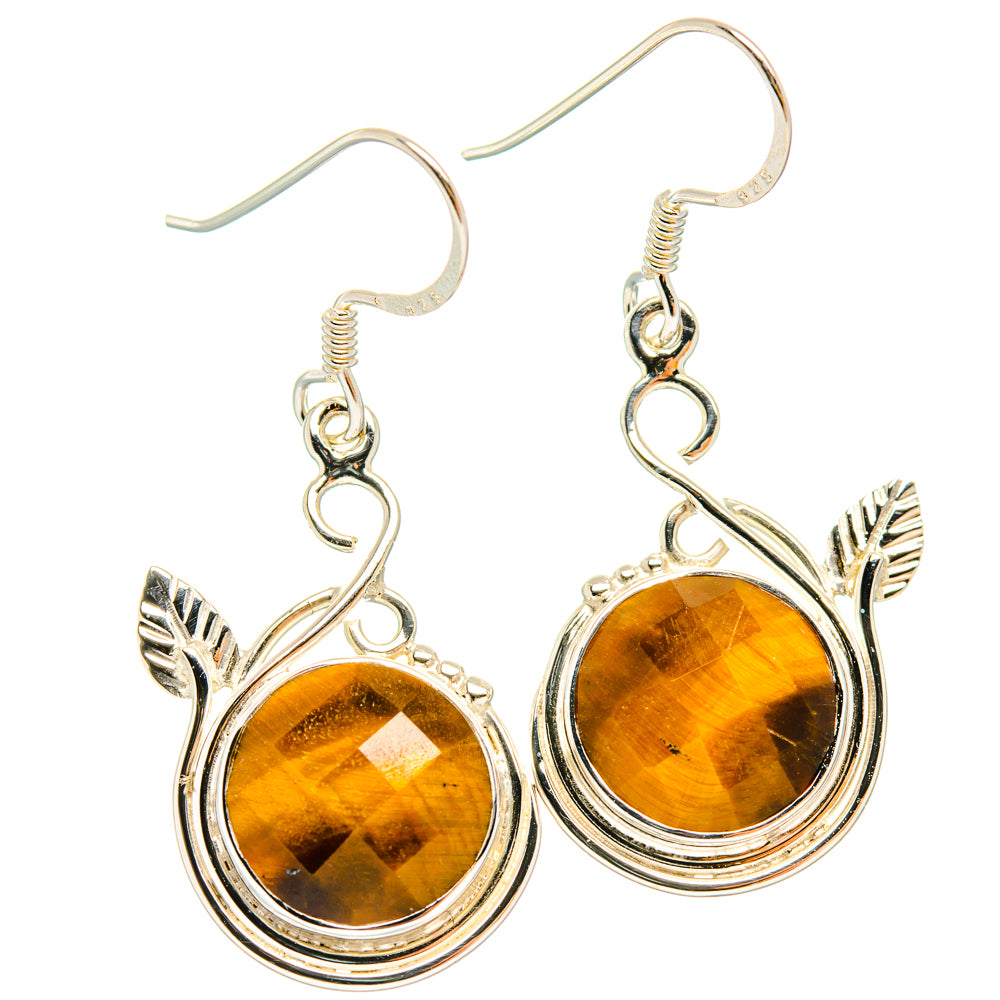 Tiger Eye Earrings handcrafted by Anasilvercos - EARR427362 - Photo 2