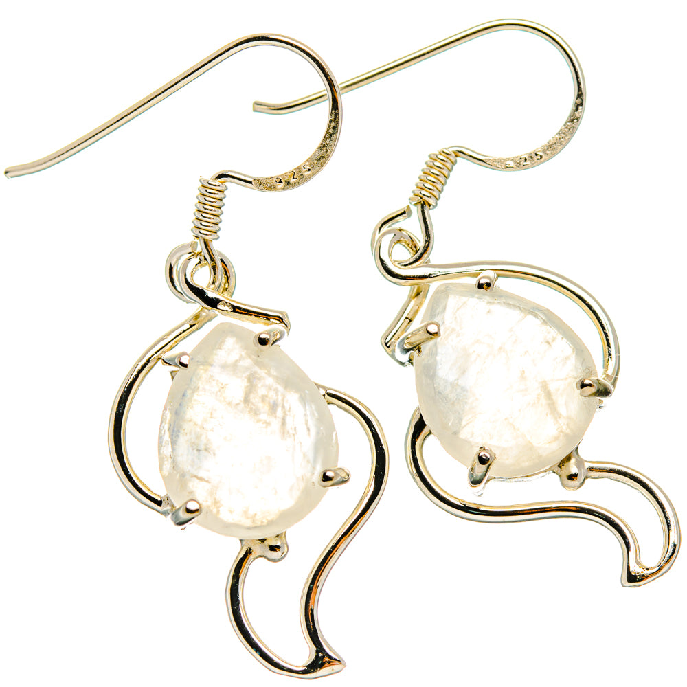 Rainbow Moonstone Earrings handcrafted by Anasilvercos - EARR427363 - Photo 2