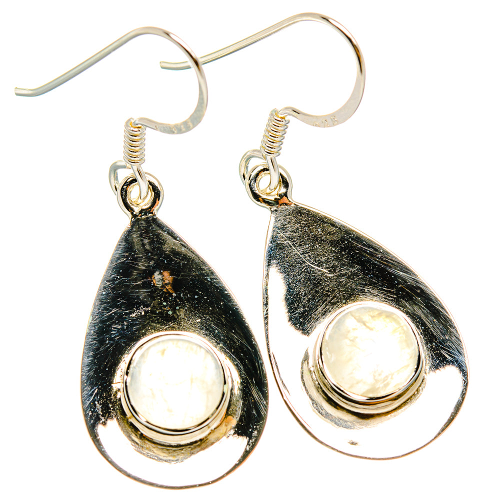Rainbow Moonstone Earrings handcrafted by Anasilvercos - EARR427368 - Photo 2
