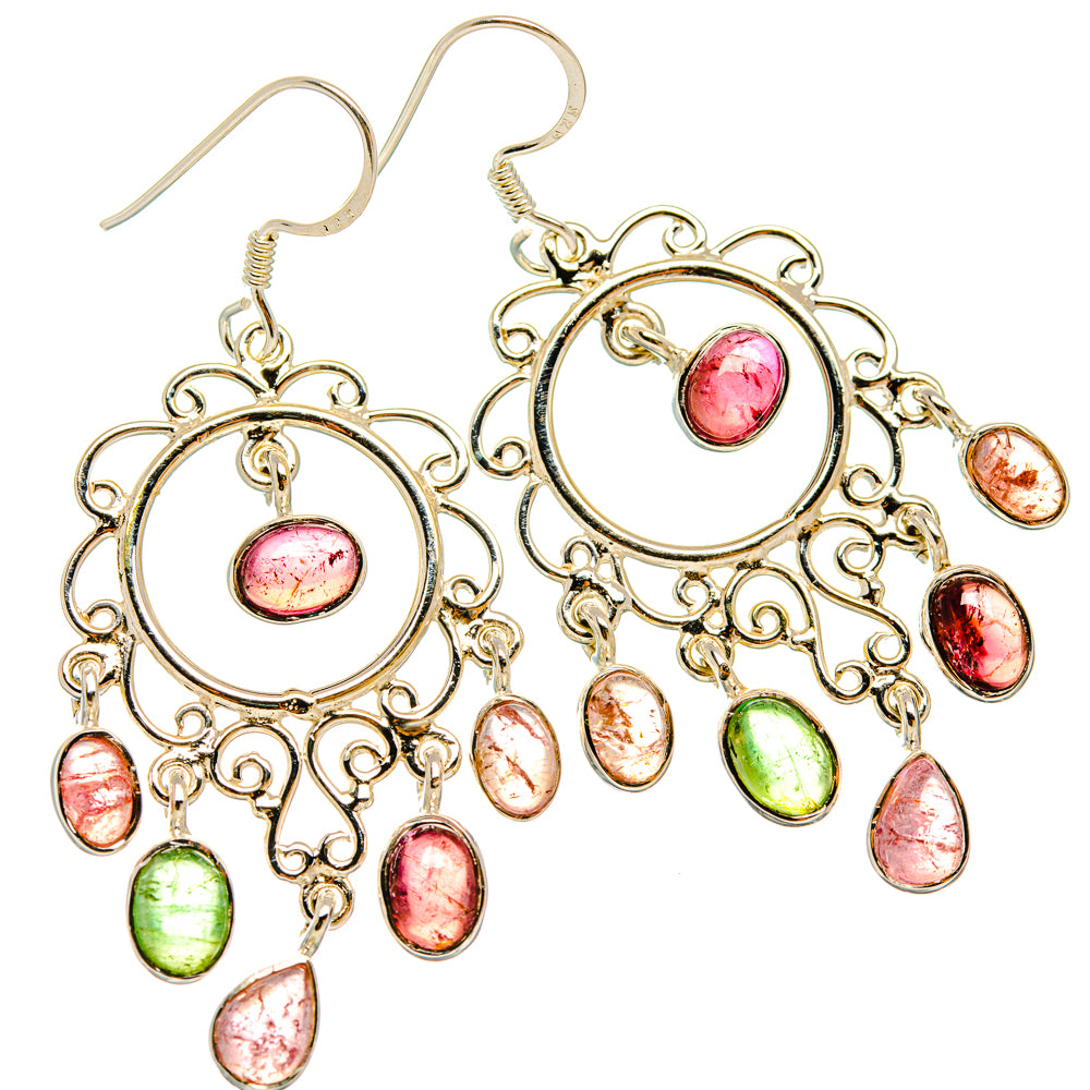 Tourmaline Earrings handcrafted by Anasilvercos - EARR427379 - Photo 2