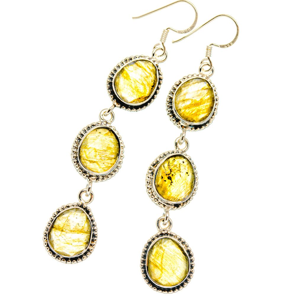 Labradorite Earrings handcrafted by Anasilvercos - EARR427384 - Photo 2