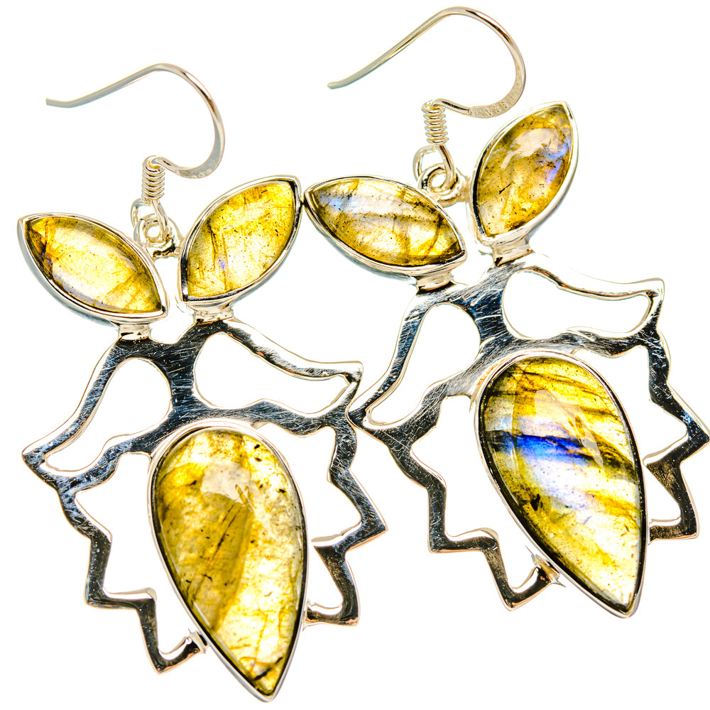 Labradorite Earrings handcrafted by Anasilvercos - EARR427387 - Photo 2