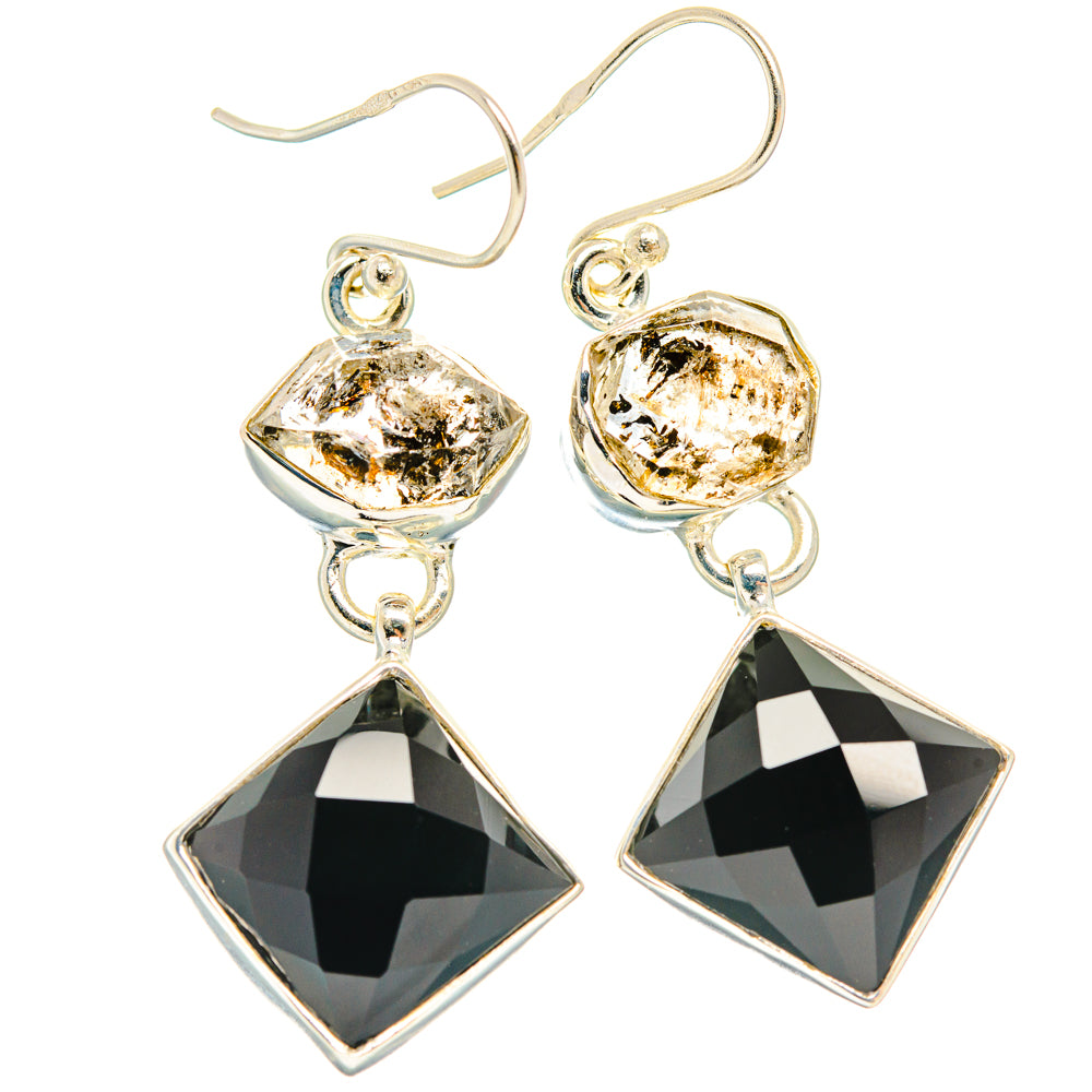 Black Onyx Earrings handcrafted by Anasilvercos - EARR427391 - Photo 2
