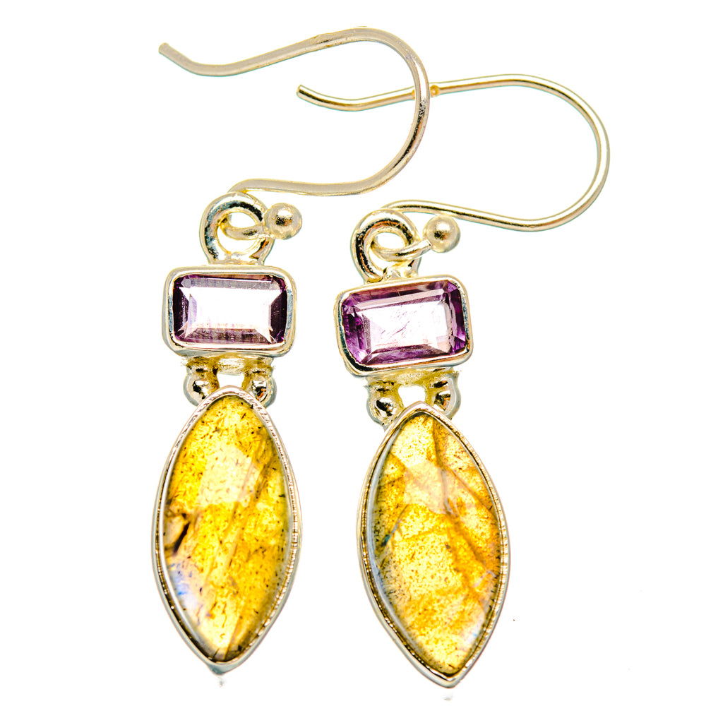 Labradorite Earrings handcrafted by Anasilvercos - EARR427405 - Photo 2