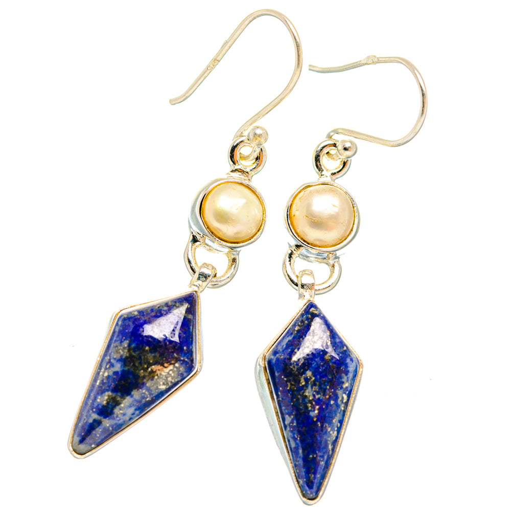 Lapis Lazuli Earrings handcrafted by Anasilvercos - EARR427410 - Photo 2