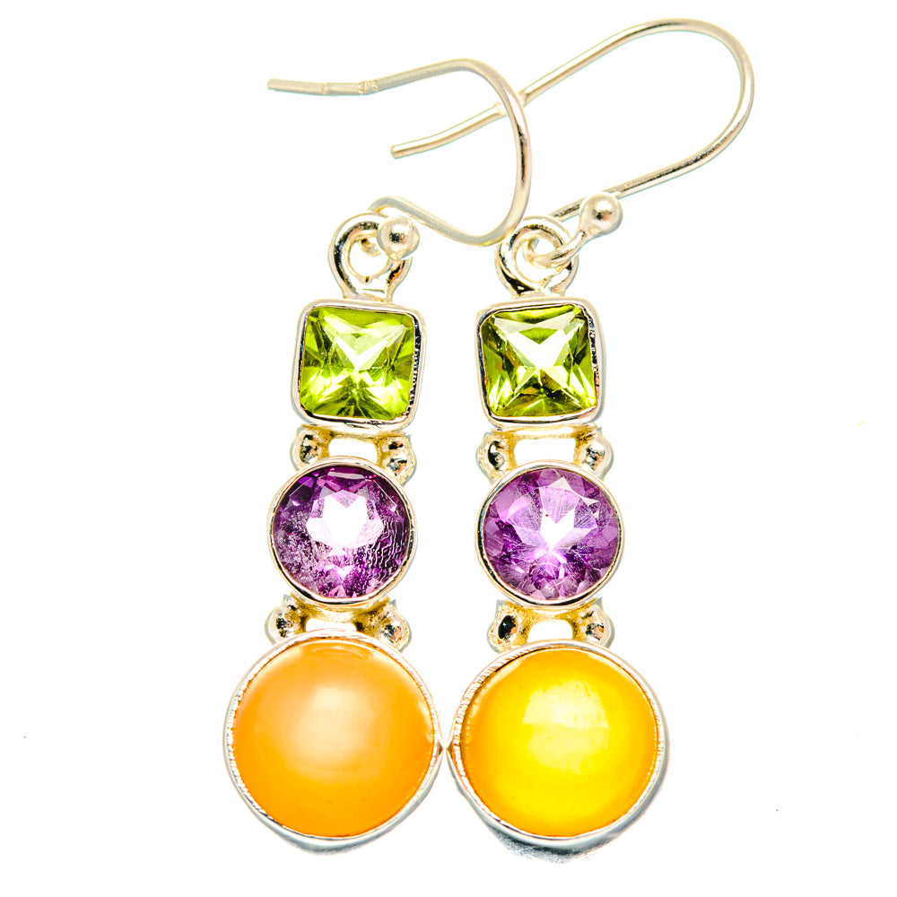Sunstone Earrings handcrafted by Anasilvercos - EARR427411 - Photo 2