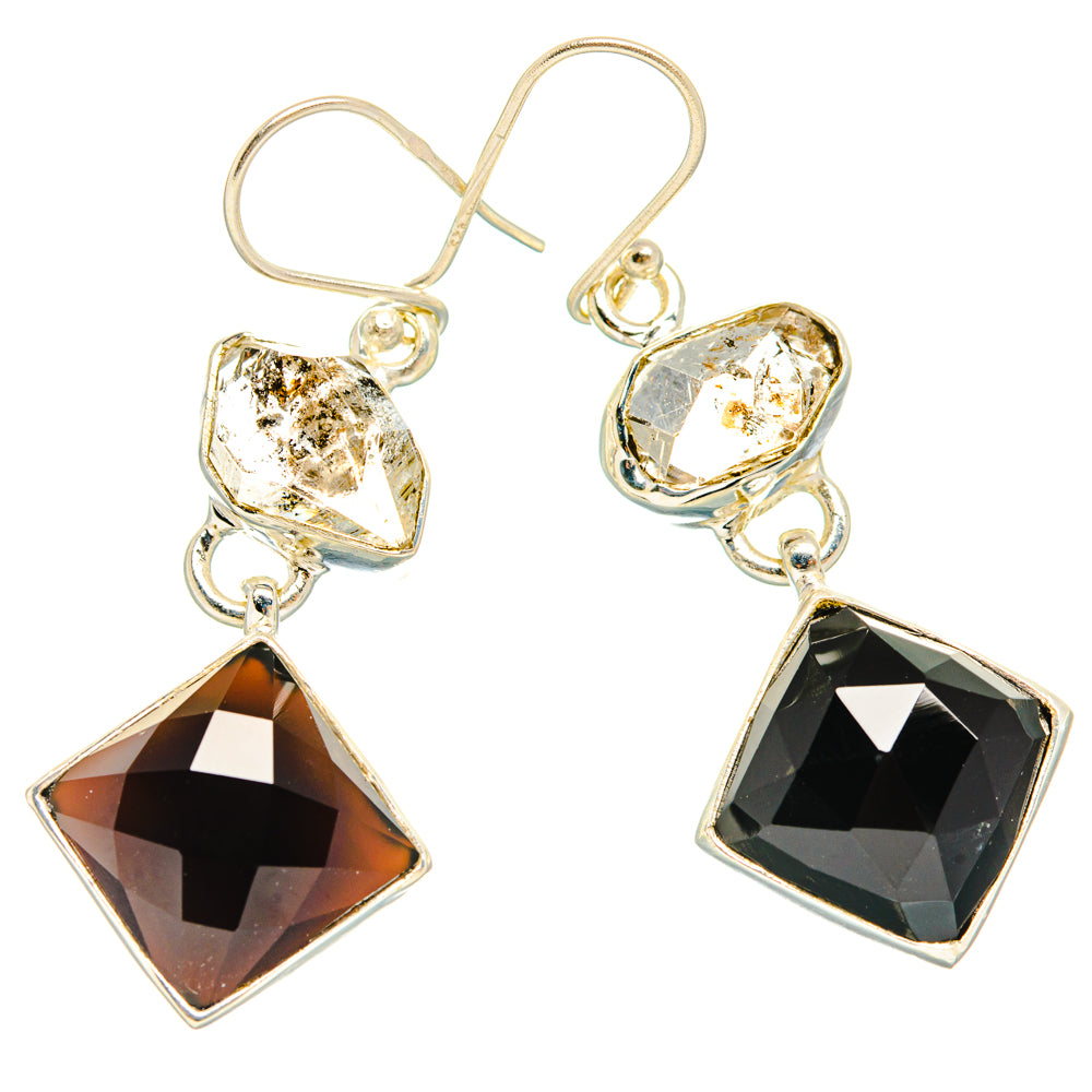 Black Onyx Earrings handcrafted by Anasilvercos - EARR427413 - Photo 2