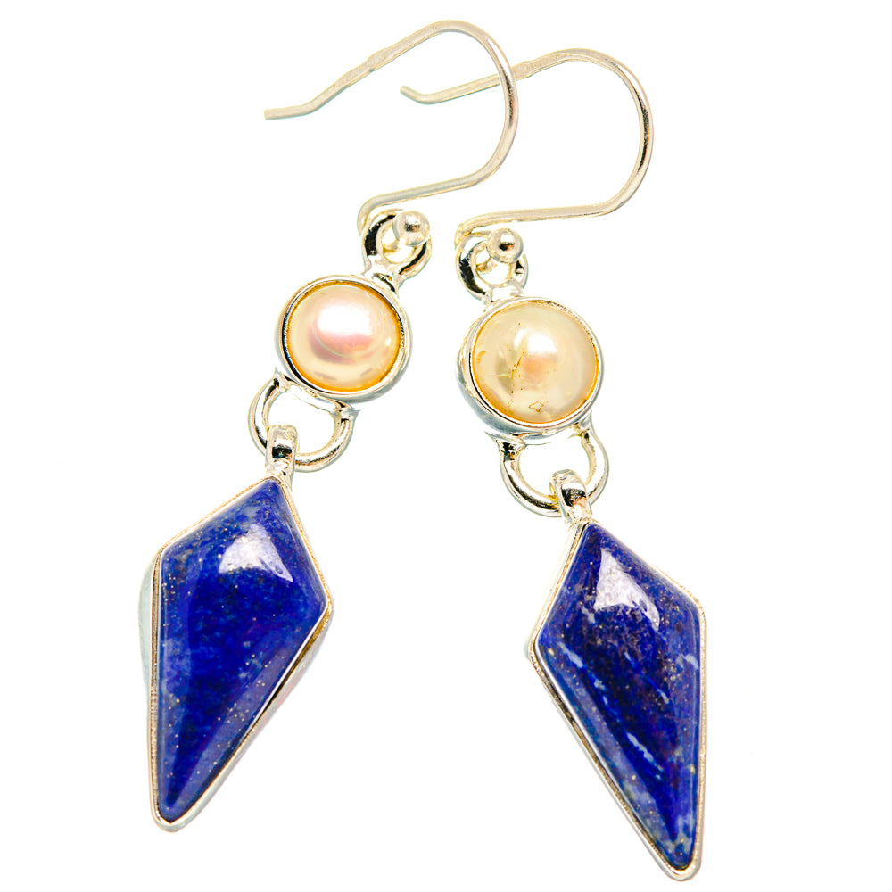 Lapis Lazuli Earrings handcrafted by Anasilvercos - EARR427435 - Photo 2