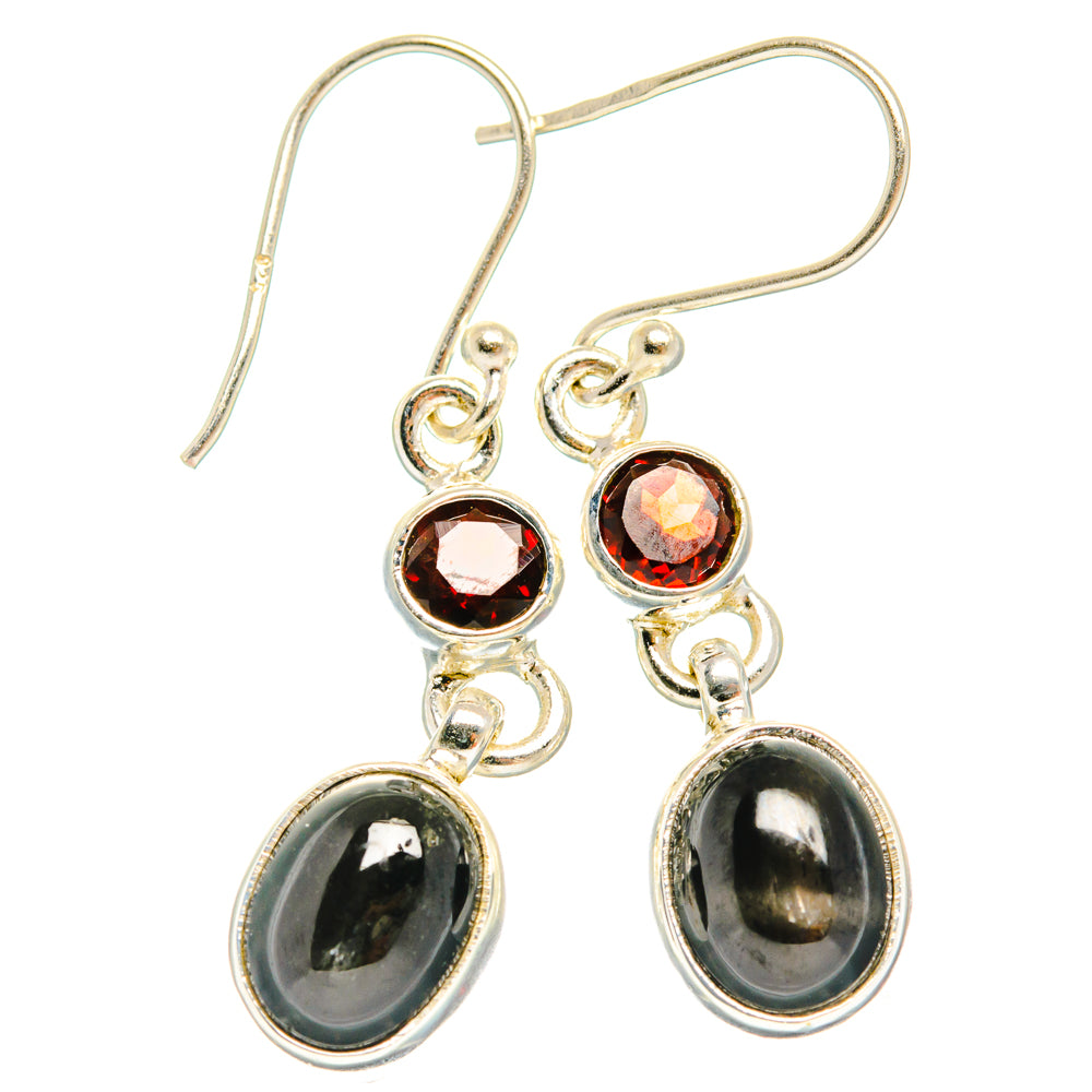 Star Diopside Earrings handcrafted by Anasilvercos - EARR427441 - Photo 2