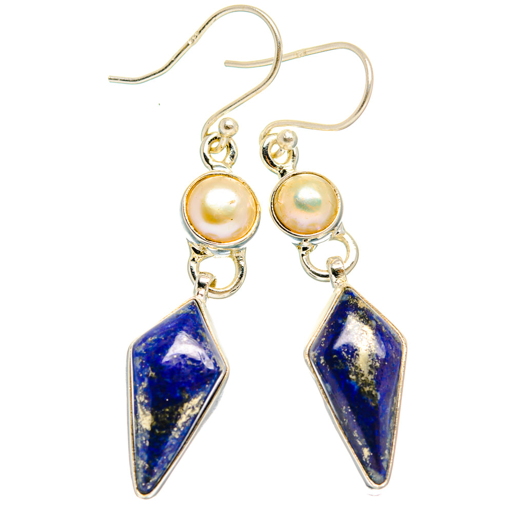 Lapis Lazuli Earrings handcrafted by Anasilvercos - EARR427443 - Photo 2