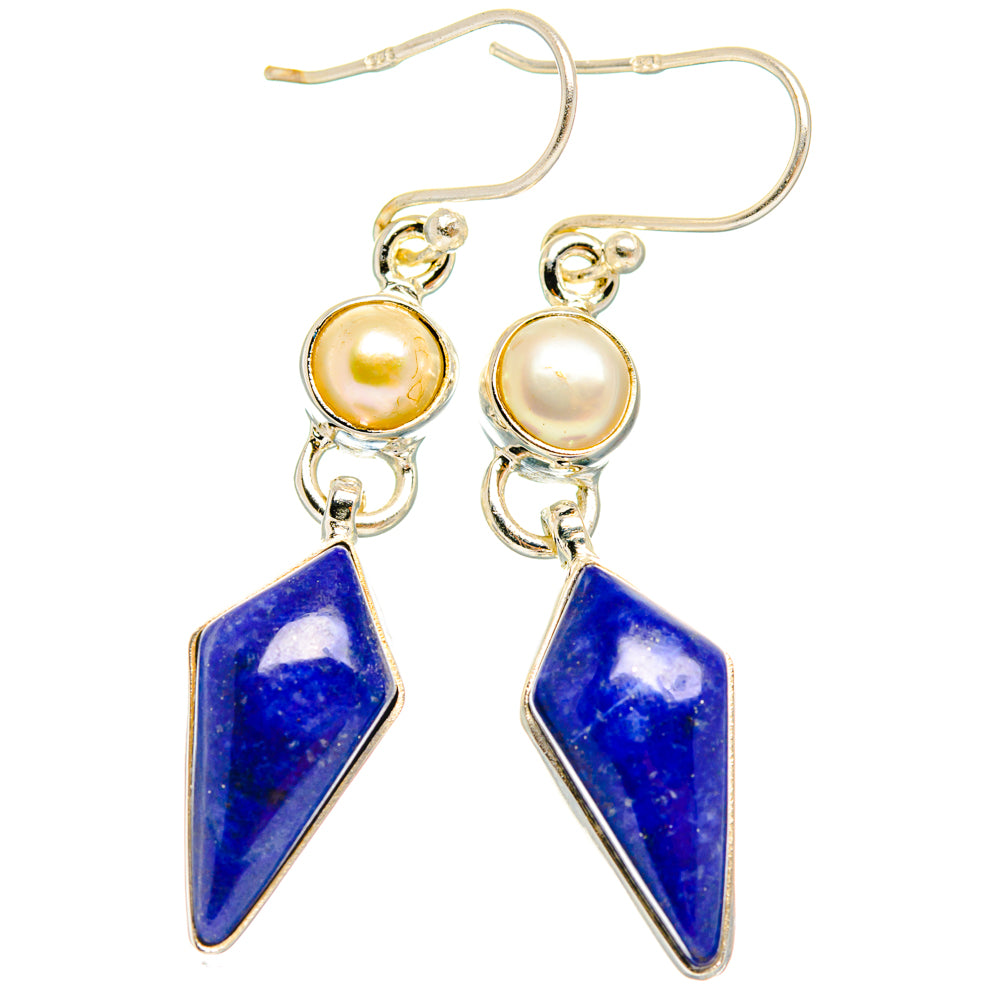Lapis Lazuli Earrings handcrafted by Anasilvercos - EARR427447 - Photo 2
