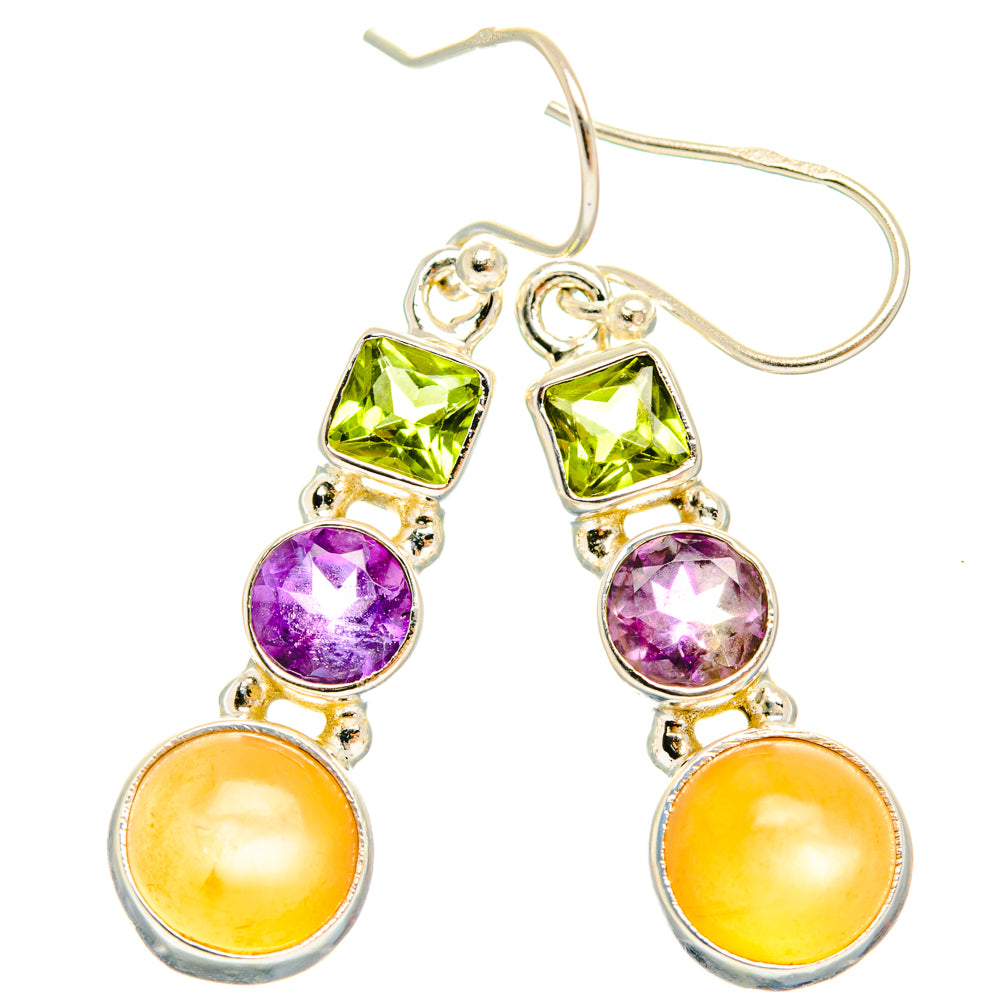 Sunstone Earrings handcrafted by Anasilvercos - EARR427450 - Photo 2
