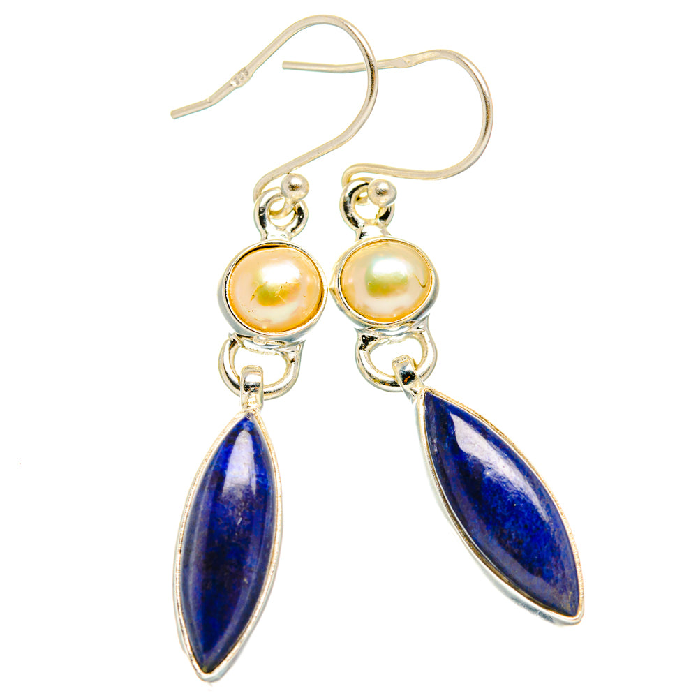 Lapis Lazuli Earrings handcrafted by Anasilvercos - EARR427455 - Photo 2