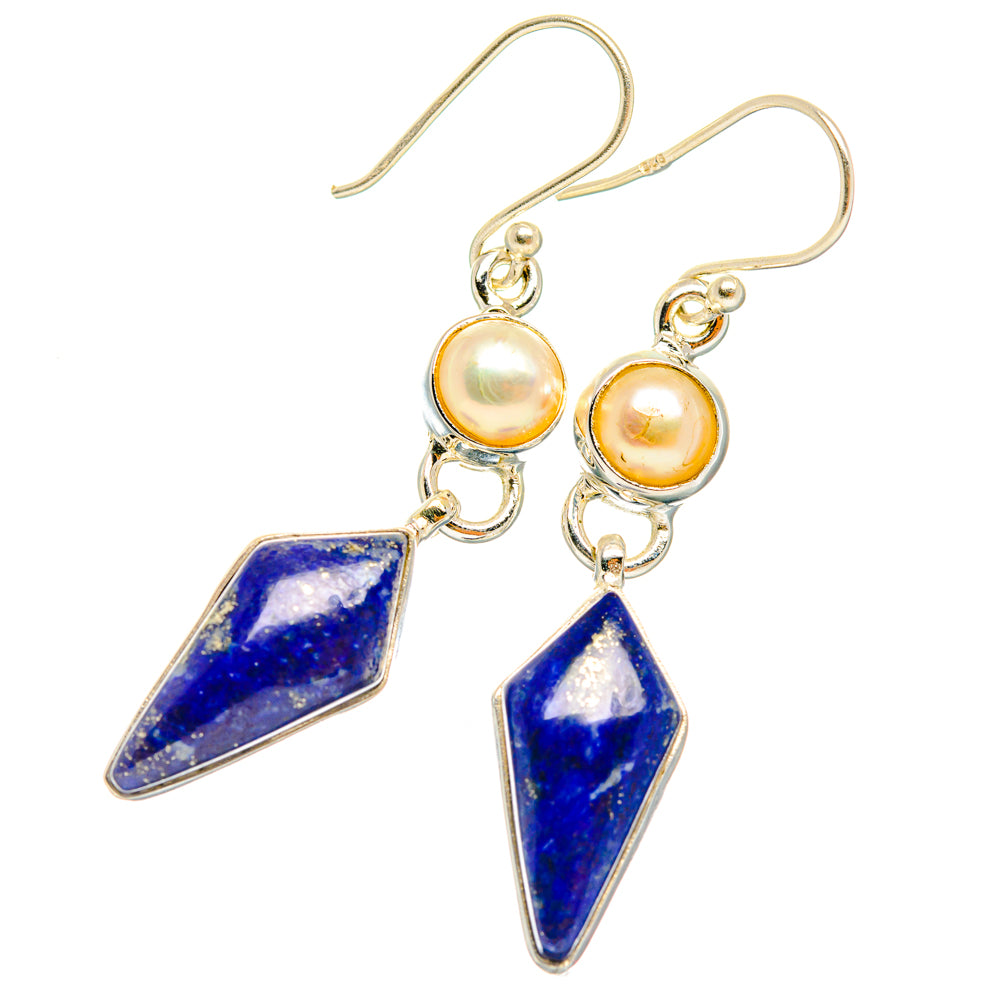 Lapis Lazuli Earrings handcrafted by Anasilvercos - EARR427459 - Photo 2