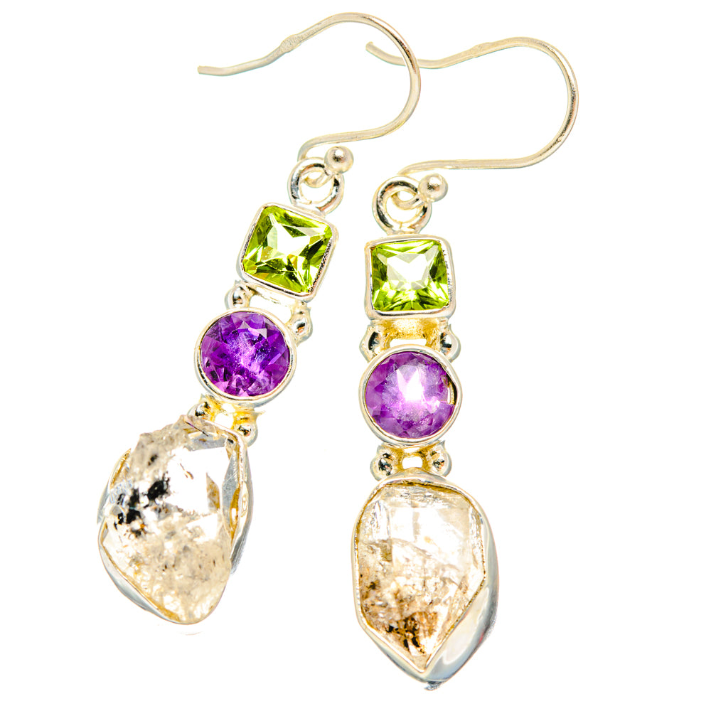 Herkimer Diamond Earrings handcrafted by Anasilvercos - EARR427466 - Photo 2