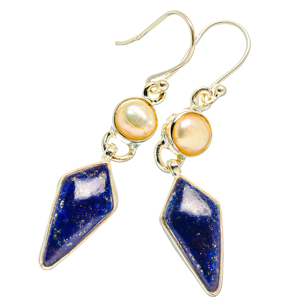 Lapis Lazuli Earrings handcrafted by Anasilvercos - EARR427483 - Photo 2