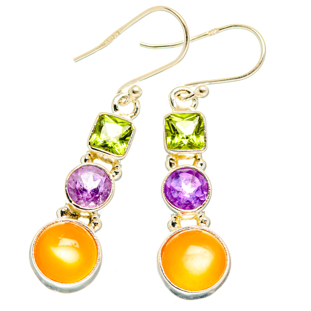 Sunstone Earrings handcrafted by Anasilvercos - EARR427487 - Photo 2
