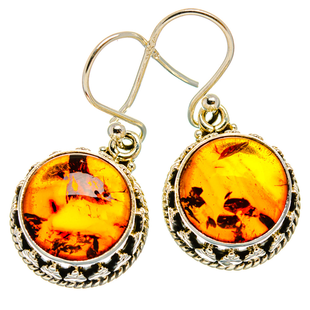 Baltic Amber Earrings handcrafted by Anasilvercos - EARR427489 - Photo 2